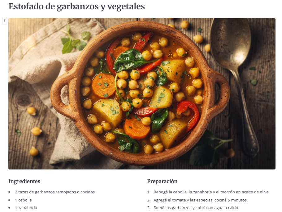 Alimentación Real, Saludable y Casera