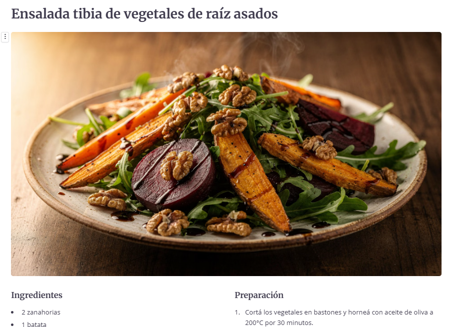 Alimentación Real, Saludable y Casera